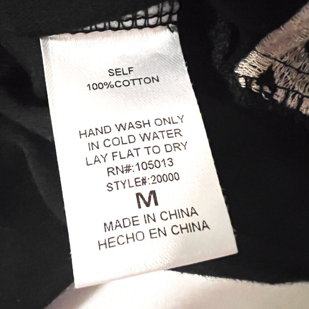 Savanna Jane Embroidered Aztec Top Black Blouse Boho Chic Medium - Picture 13 of 13